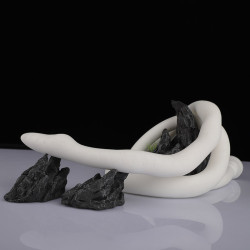 Deepleasure Gode long Ultra Snake 120 x 2.7cm Blanc